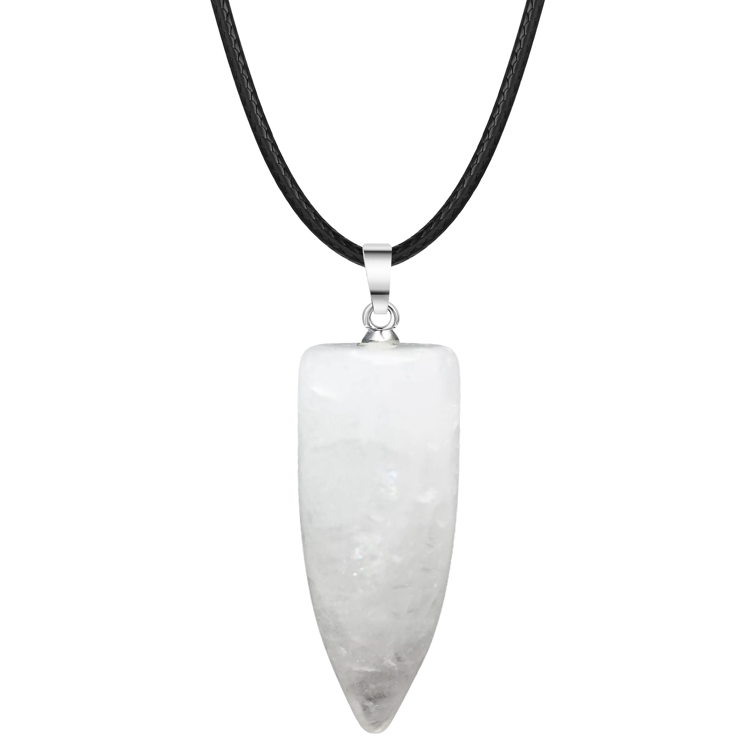 1 Pc Natural Bullet Chakra Stone Pendant Necklace Healing Energy Crystal Jewelry Charms for Men Women