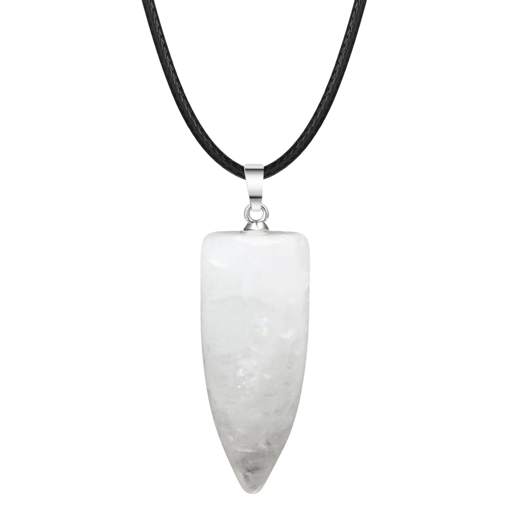 1 Pc Natural Bullet Chakra Stone Pendant Necklace Healing Energy Crystal Jewelry Charms for Men Women