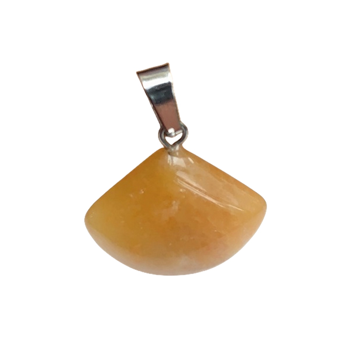 1 Pc Healing Natural Semi-precious Crystal Stone Fanshaped Pendant for Jewelry Making