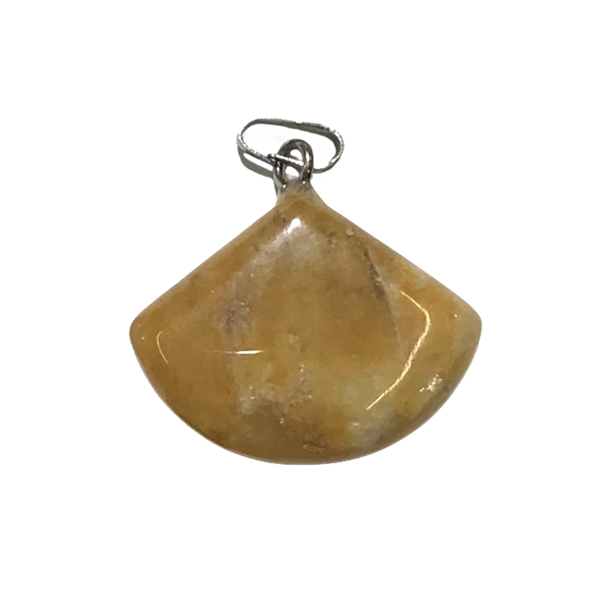 1 Pc Healing Natural Semi-precious Crystal Stone Fanshaped Pendant for Jewelry Making
