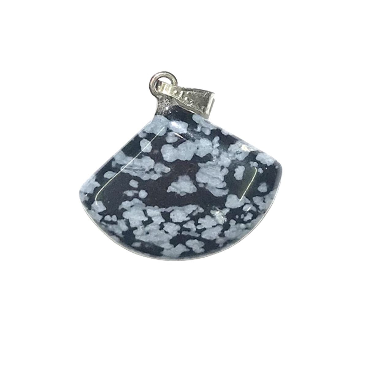 1 Pc Healing Natural Semi-precious Crystal Stone Fanshaped Pendant for Jewelry Making