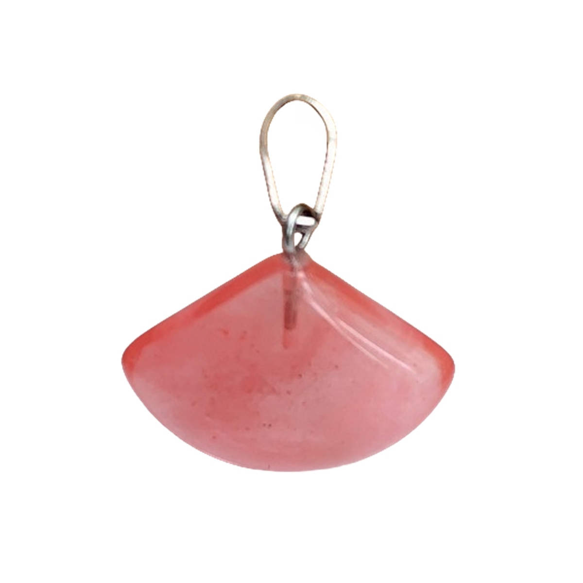 1 Pc Healing Natural Semi-precious Crystal Stone Fanshaped Pendant for Jewelry Making