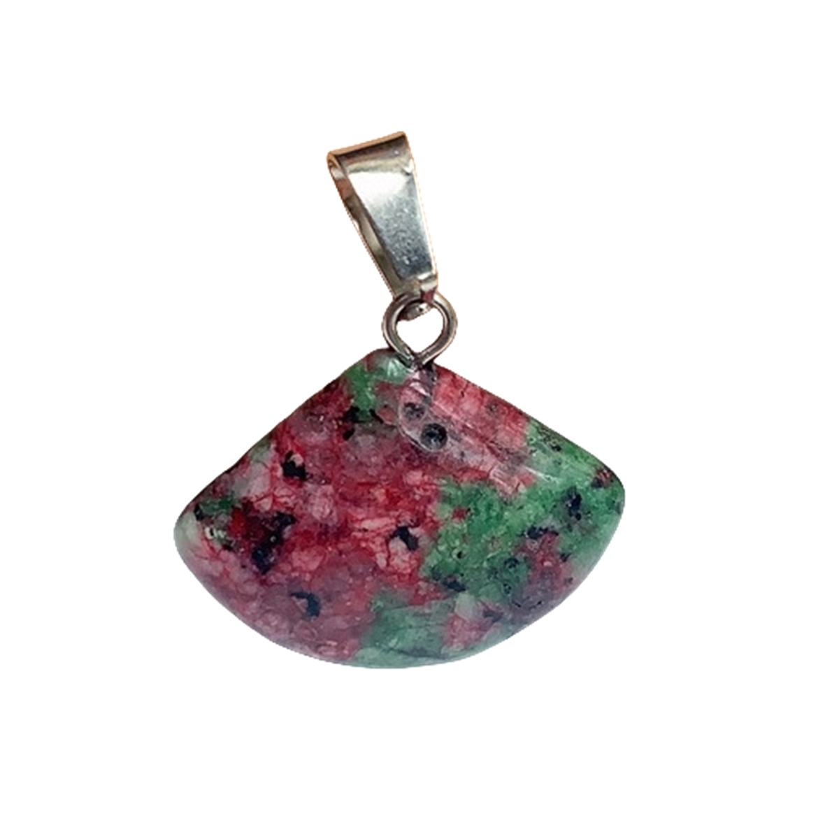 1 Pc Healing Natural Semi-precious Crystal Stone Fanshaped Pendant for Jewelry Making