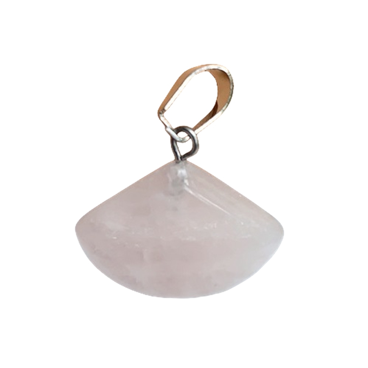 1 Pc Healing Natural Semi-precious Crystal Stone Fanshaped Pendant for Jewelry Making
