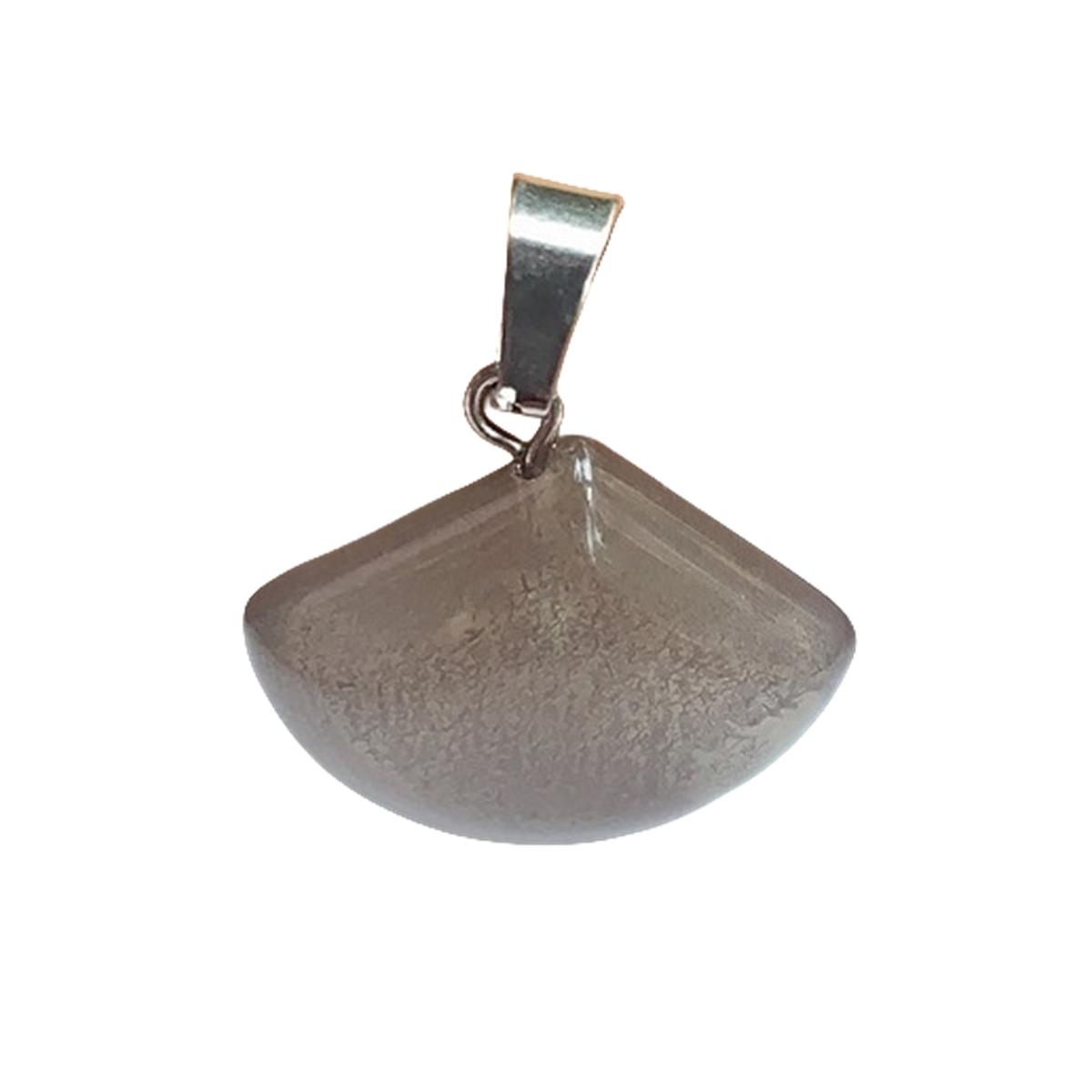 1 Pc Healing Natural Semi-precious Crystal Stone Fanshaped Pendant for Jewelry Making