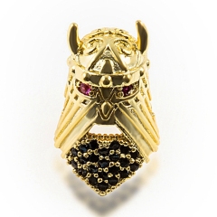 Gold Metal+Black CZ
