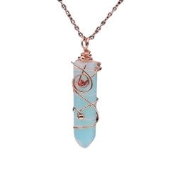 Opalite+Rose Gold chain