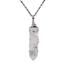 Crystal+Silver chain