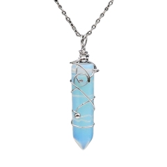 Opalite+Silver chain