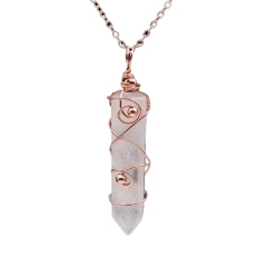 Rose Quartz+Rose Gold chain