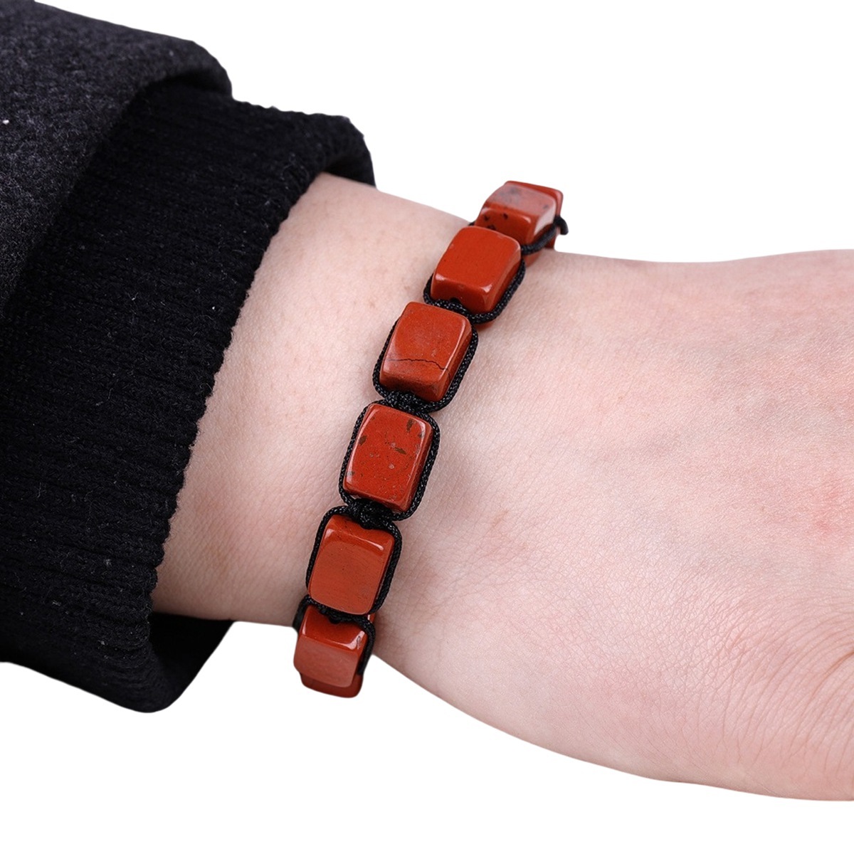 Hanmade Woven Adjustable Gemstone Beads Bracelets