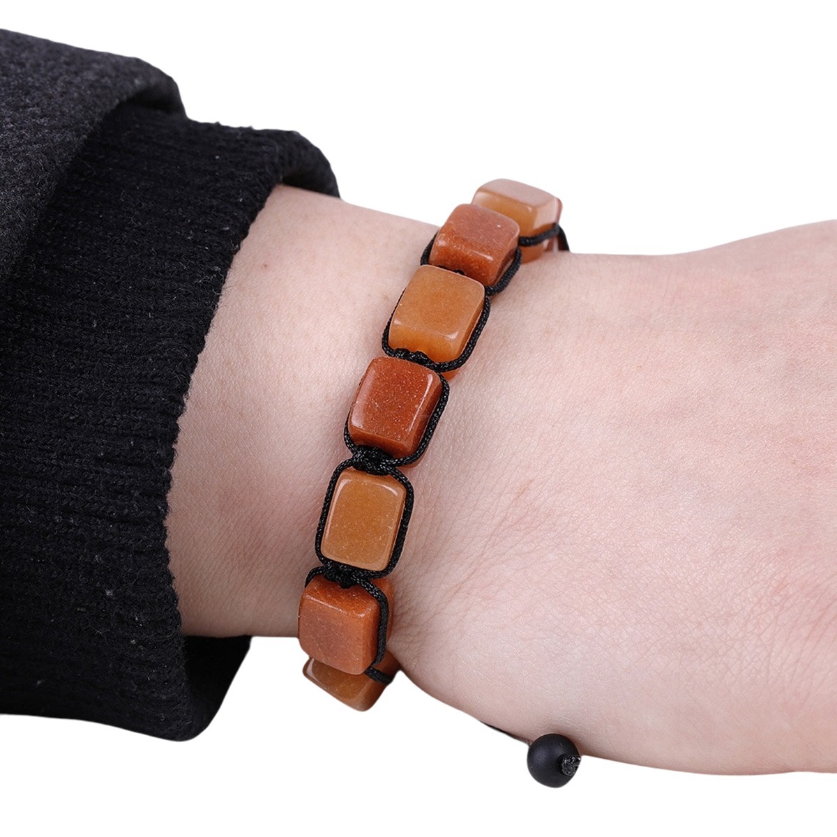 Hanmade Woven Adjustable Gemstone Beads Bracelets