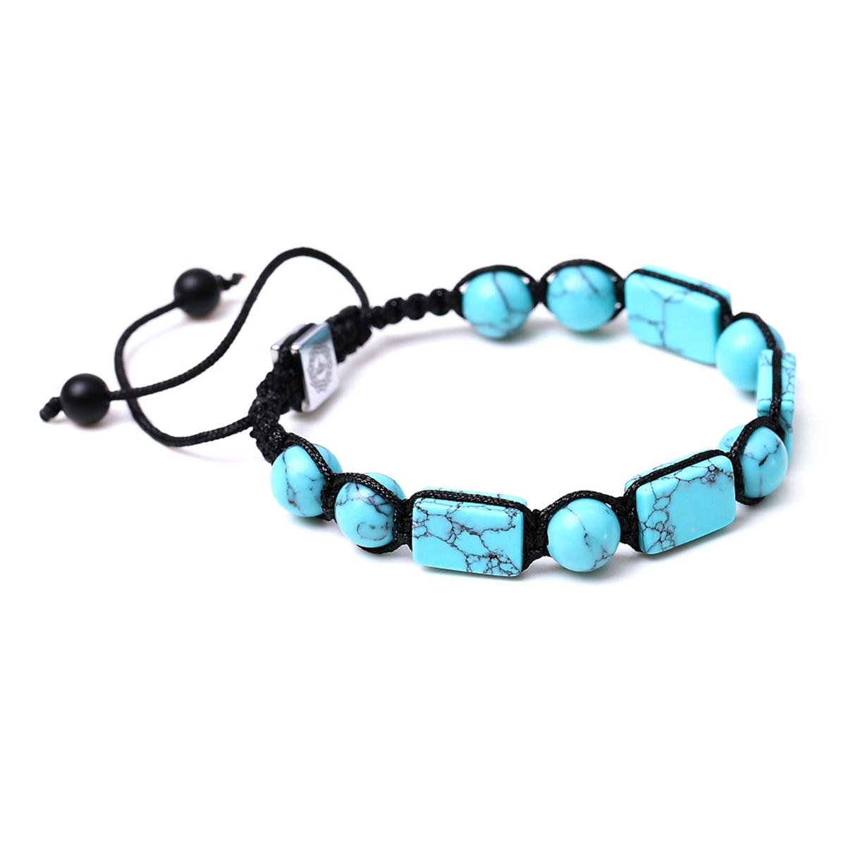 Handmade Woven Gemstone Rectangle Beads Bracelets Adjustable Reiki Healing Relief Yoga  Braided Rope Healing Anxiety