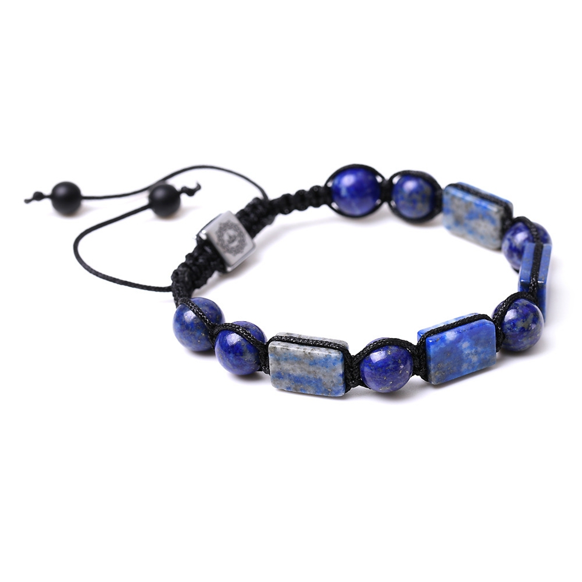 Handmade Woven Gemstone Rectangle Beads Bracelets Adjustable Reiki Healing Relief Yoga  Braided Rope Healing Anxiety SB2074