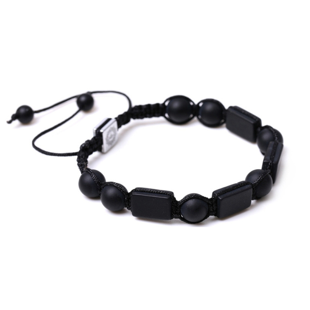 Handmade Woven Gemstone Rectangle Beads Bracelets Adjustable Reiki Healing Relief Yoga  Braided Rope Healing Anxiety SB2074