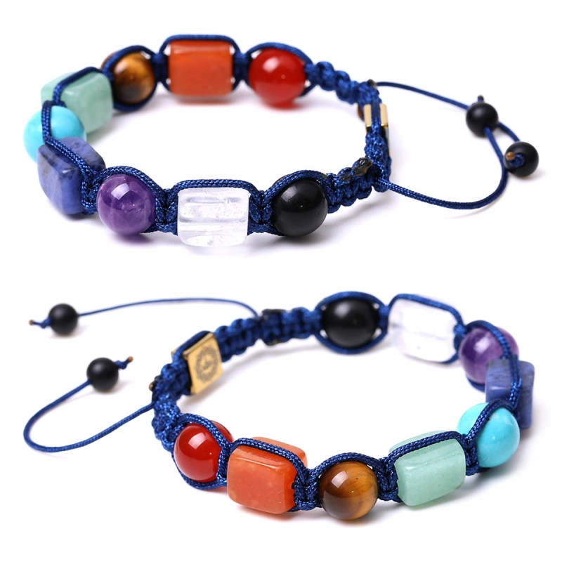 Handmade Woven Gemstone Beads Hematite Bracelets Adjustable SB2073