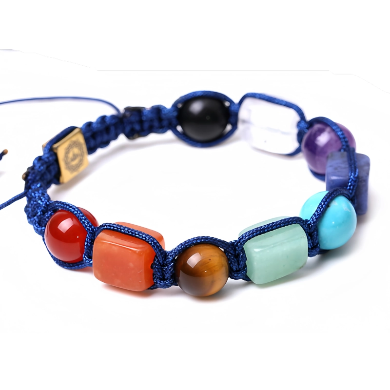 Handmade Woven Gemstone Beads Hematite Bracelets Adjustable SB2073