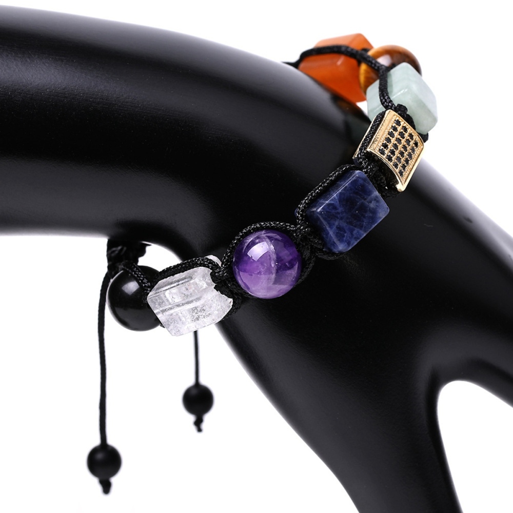 Handmade Woven Gemstone Beads Hematite Bracelets Adjustable SB2072