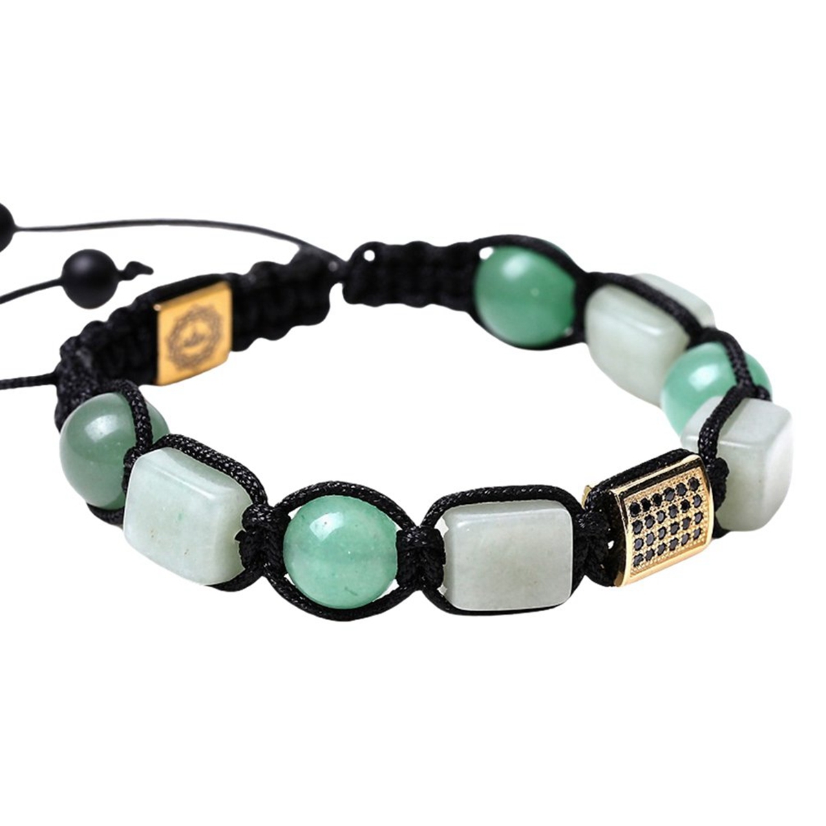 Handmade Woven Gemstone Beads Hematite Bracelets Adjustable SB2072