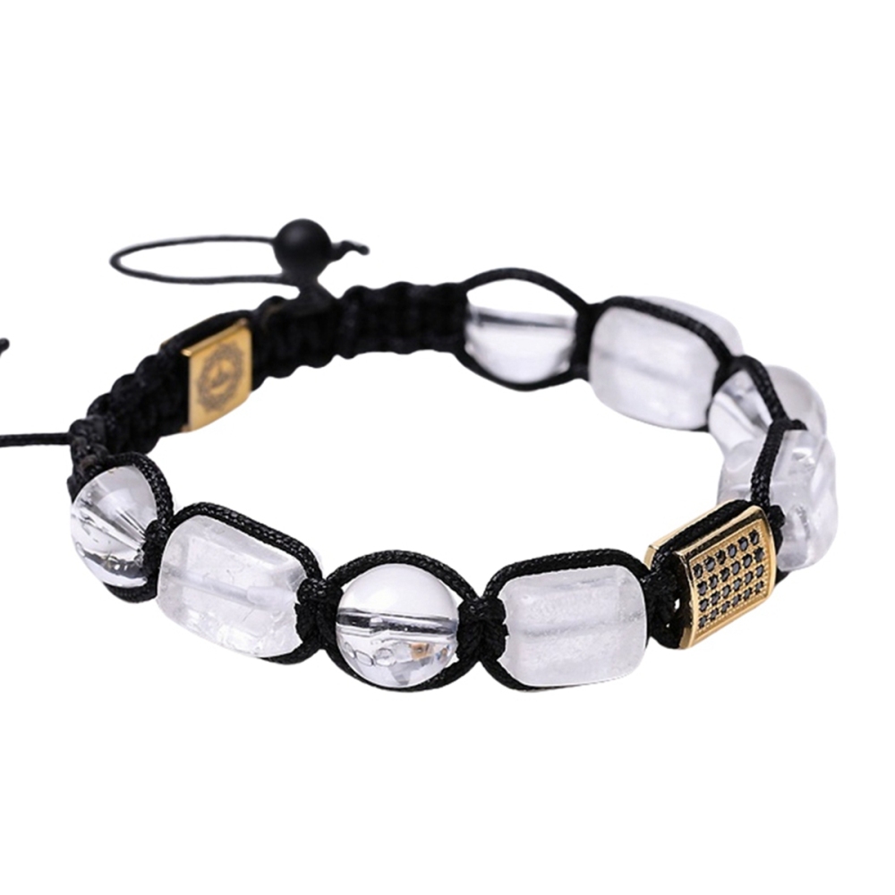 Handmade Woven Gemstone Beads Hematite Bracelets Adjustable SB2072