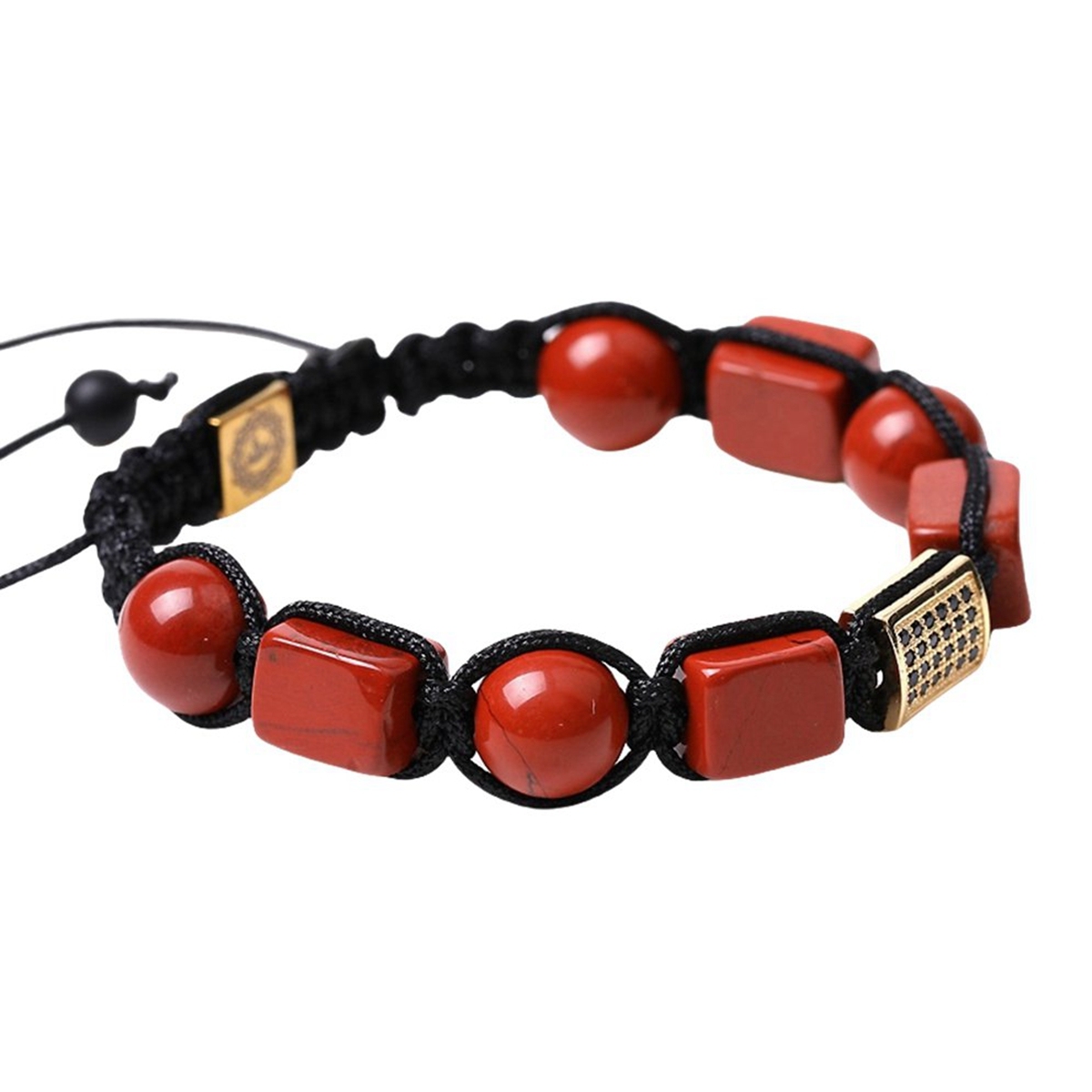 Handmade Woven Gemstone Beads Hematite Bracelets Adjustable SB2072
