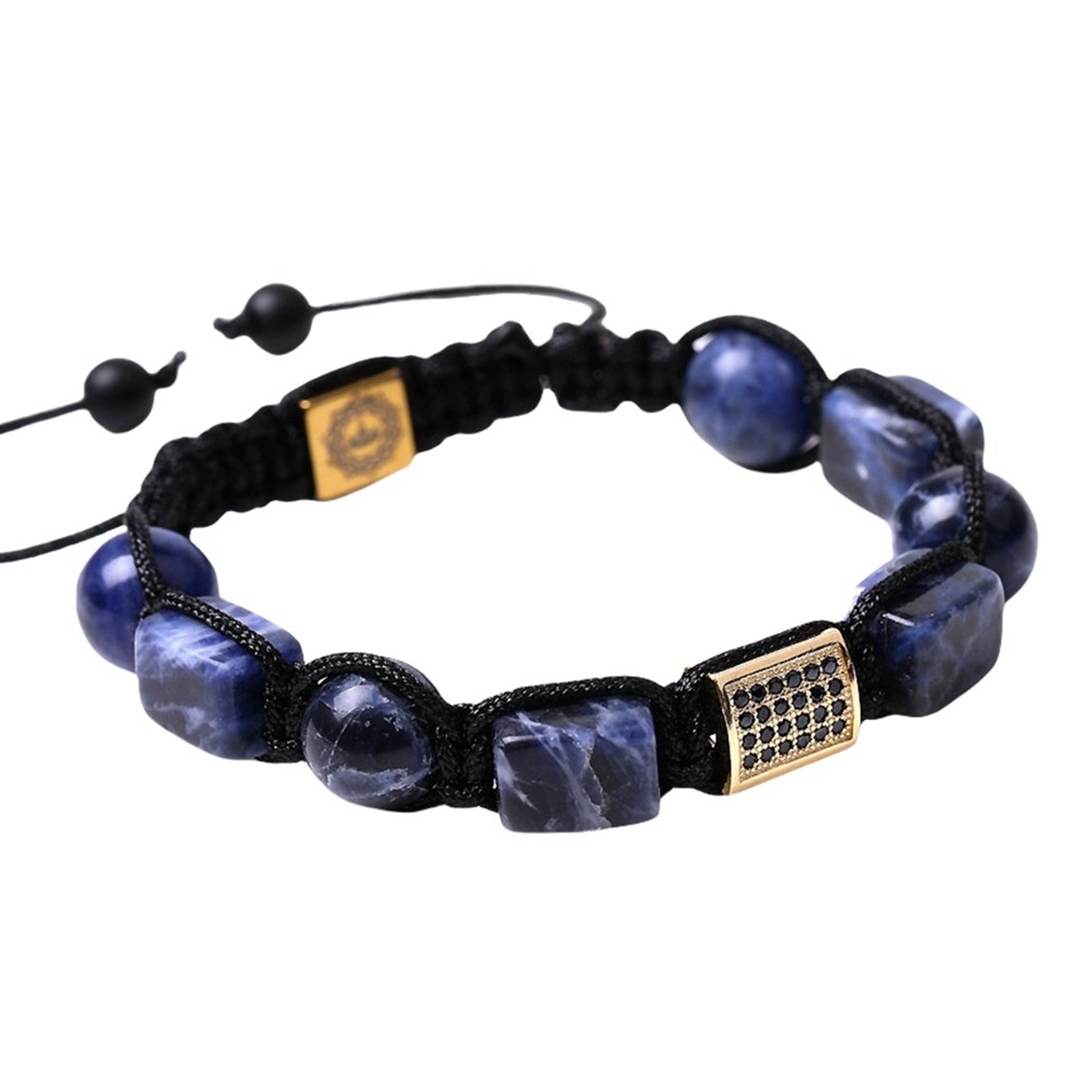 Handmade Woven Gemstone Beads Hematite Bracelets Adjustable SB2072