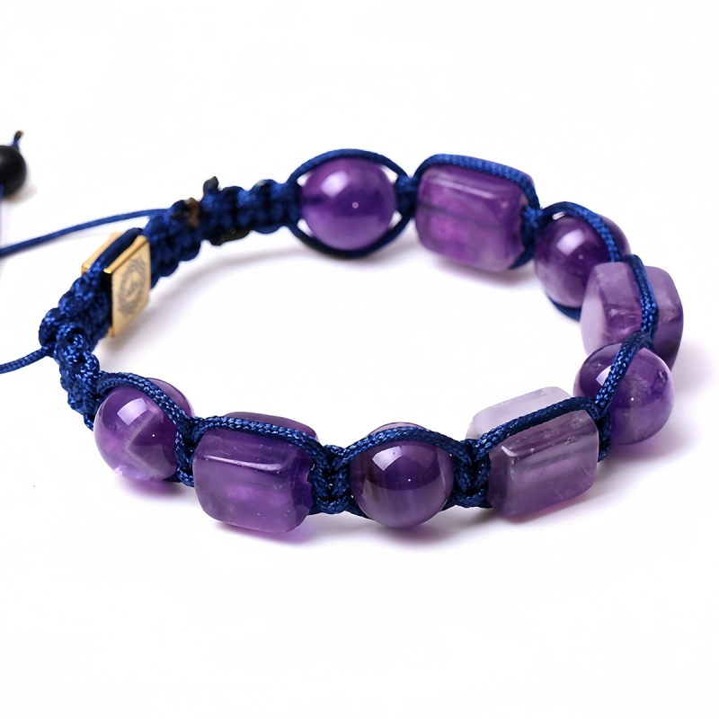 Handmade Woven Gemstone Beads Hematite Bracelets Adjustable SB2073