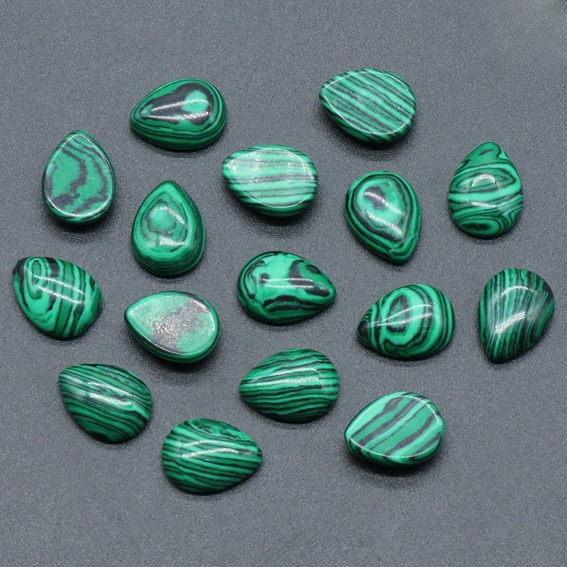12x16mm Gemstone Teardrop Cabochon Water Drop Stone Flatback Beads for DIY Making Jewelry