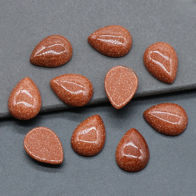15X20mm Gemstone Teardrop Cabochon Water Drop Stone Flatback Beads for DIY Making Jewelry