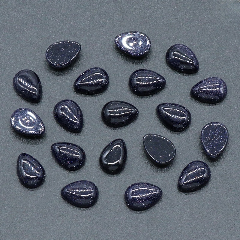 10X14mm Gemstone Teardrop Cabochon Water Drop Stone Flatback Beads for DIY Making Jewelry