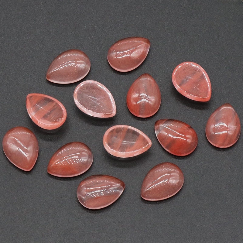 13x18mm Gemstone Teardrop Cabochon Water Drop Stone Flatback Beads for DIY Making Jewelry