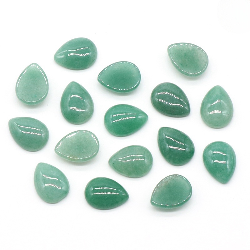 12x16mm Gemstone Teardrop Cabochon Water Drop Stone Flatback Beads for DIY Making Jewelry