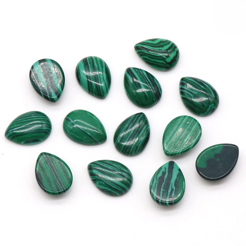 13x18mm Gemstone Teardrop Cabochon Water Drop Stone Flatback Beads for DIY Making Jewelry