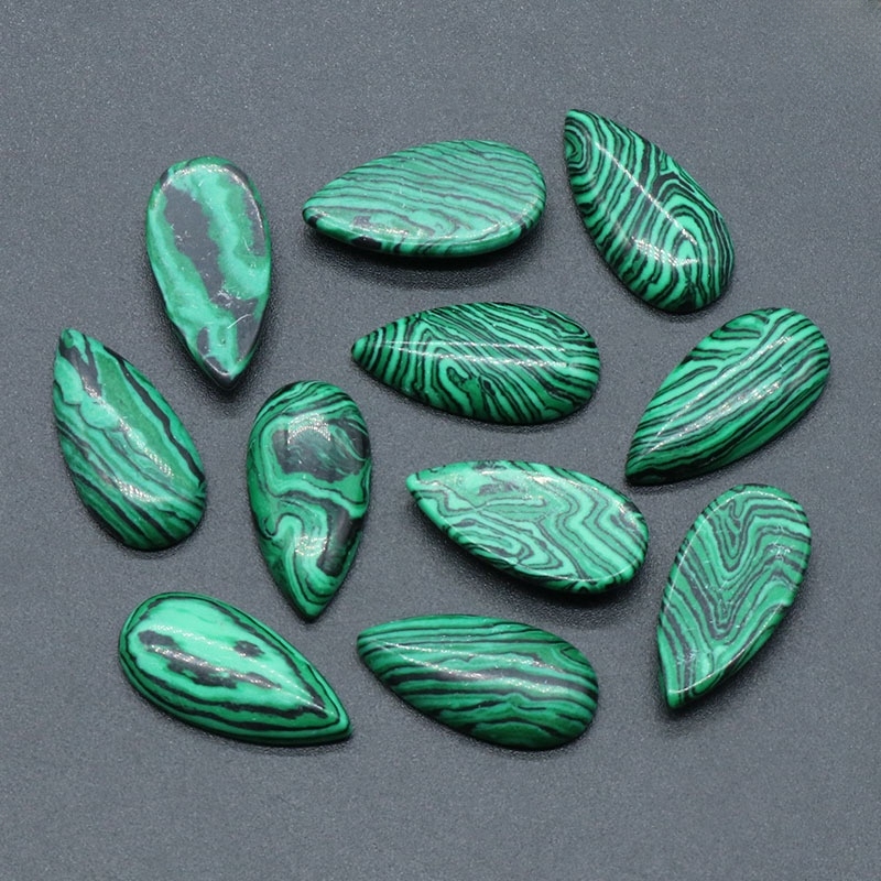 15X30MM Gemstone Teardrop Cabochon Water Drop Stone Flatback Beads for DIY Making Jewelry