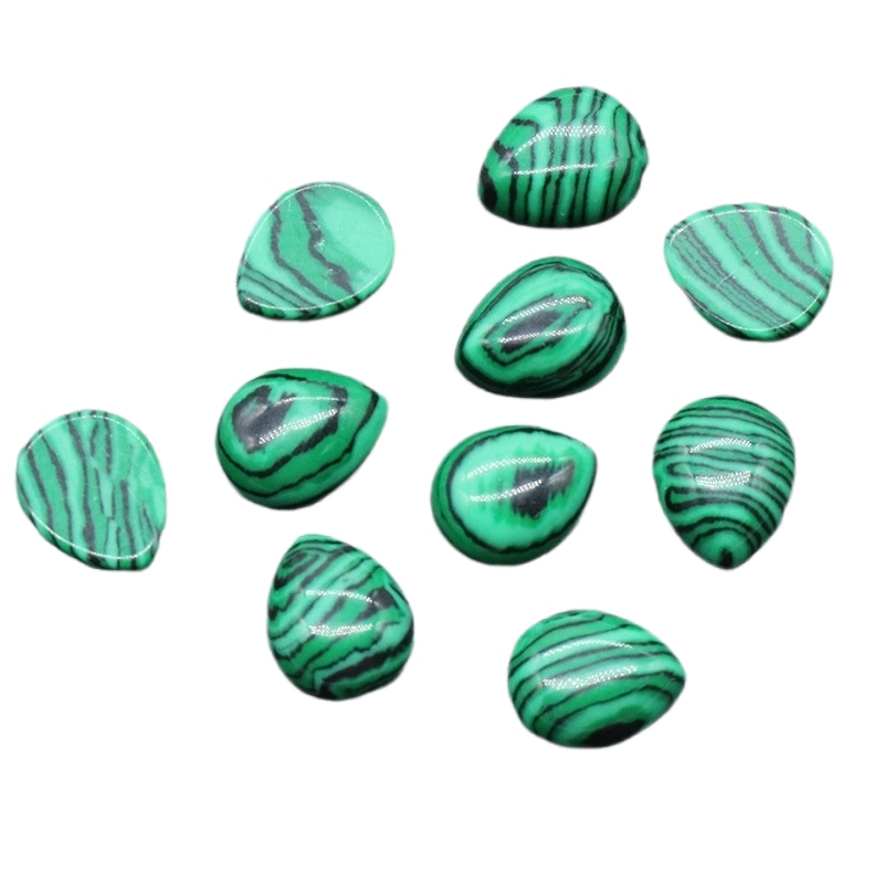 8x10mm Gemstone Teardrop Cabochon Water Drop Stone Flatback Beads for DIY Making Jewelry