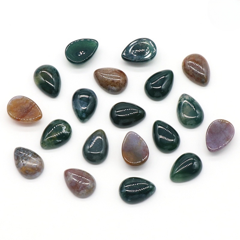 10X14mm Gemstone Teardrop Cabochon Water Drop Stone Flatback Beads for DIY Making Jewelry