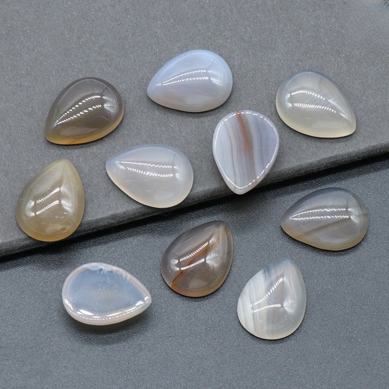 15X20mm Gemstone Teardrop Cabochon Water Drop Stone Flatback Beads for DIY Making Jewelry