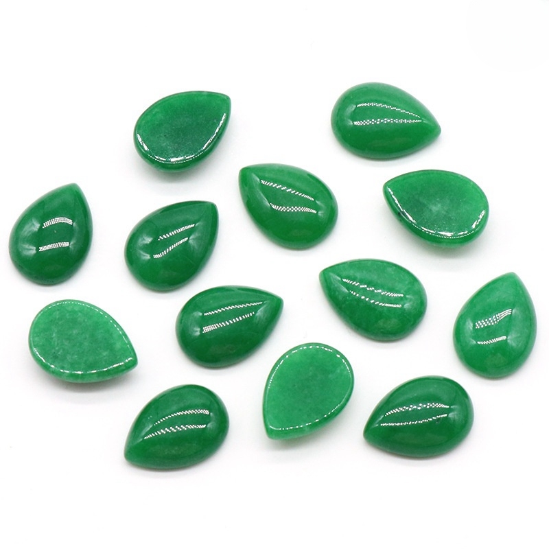 13x18mm Gemstone Teardrop Cabochon Water Drop Stone Flatback Beads for DIY Making Jewelry