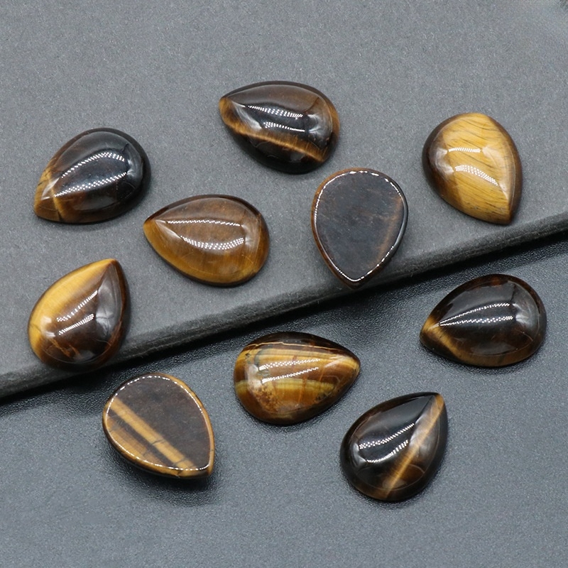 15X20mm Gemstone Teardrop Cabochon Water Drop Stone Flatback Beads for DIY Making Jewelry