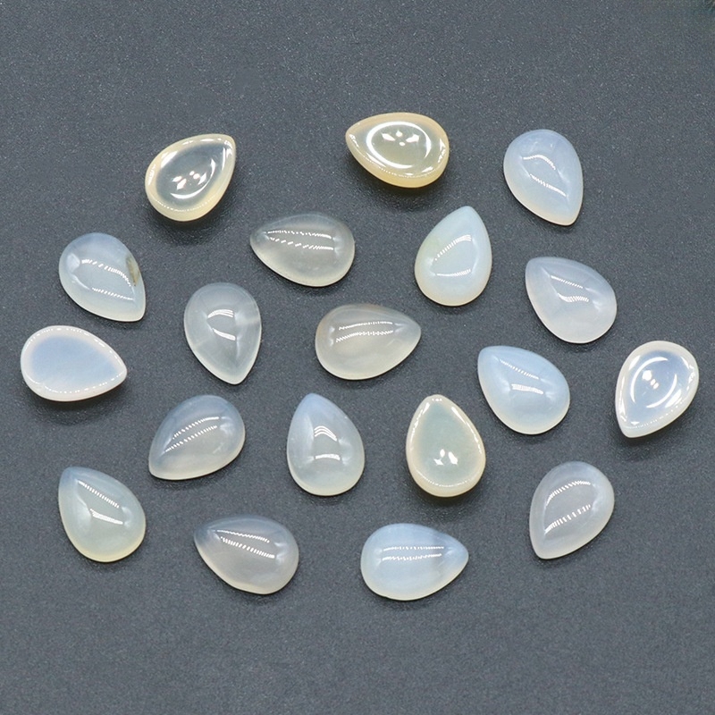 10X14mm Gemstone Teardrop Cabochon Water Drop Stone Flatback Beads for DIY Making Jewelry