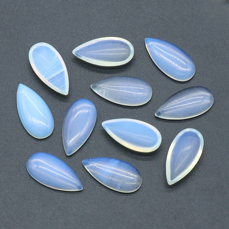 15X30MM Gemstone Teardrop Cabochon Water Drop Stone Flatback Beads for DIY Making Jewelry