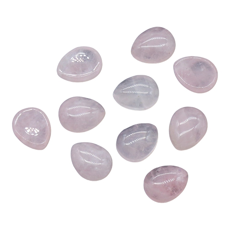 Natural Gemstone Teardrop Cabochon 8x10mm Water Drop Stone Flatback Beads for DIY Making Jewelry