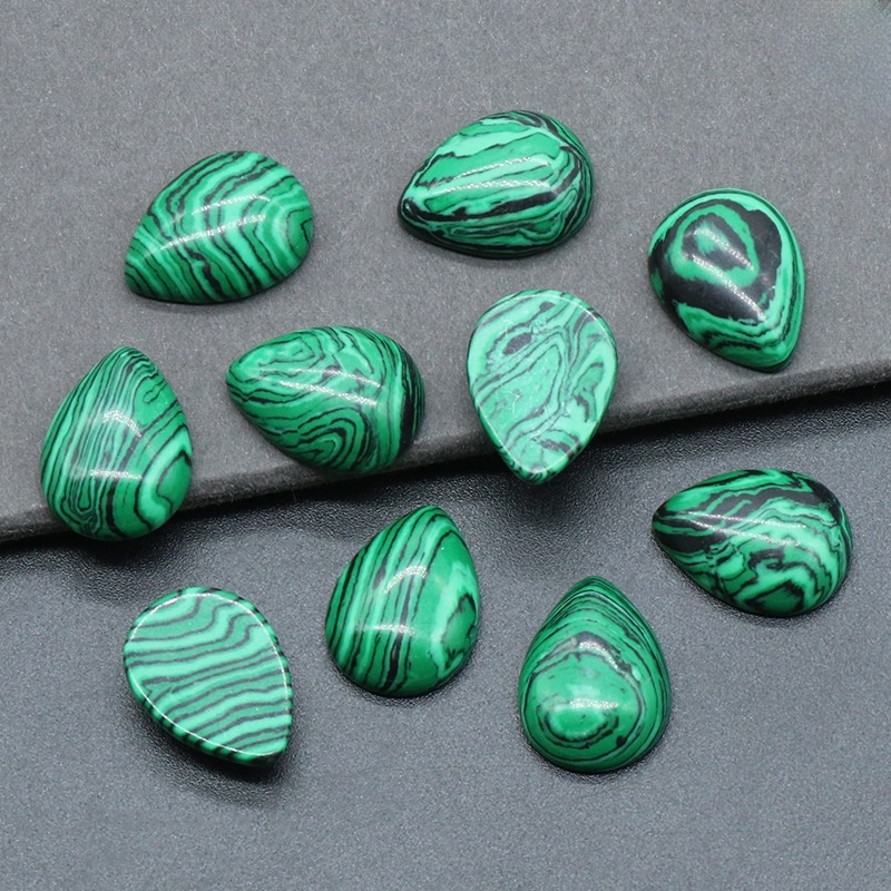 15X20mm Gemstone Teardrop Cabochon Water Drop Stone Flatback Beads for DIY Making Jewelry