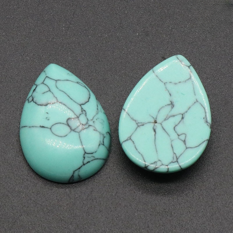 18X25MM Gemstone Teardrop Cabochon Water Drop Stone Flatback Beads for DIY Making Jewelry