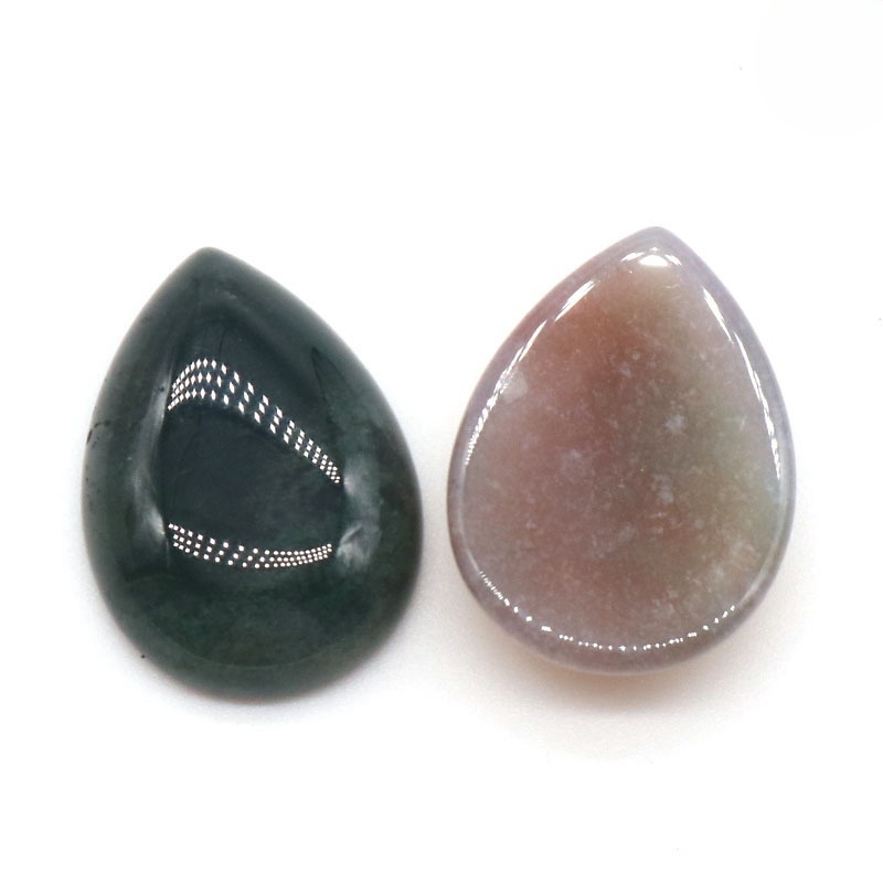 18X25MM Gemstone Teardrop Cabochon Water Drop Stone Flatback Beads for DIY Making Jewelry