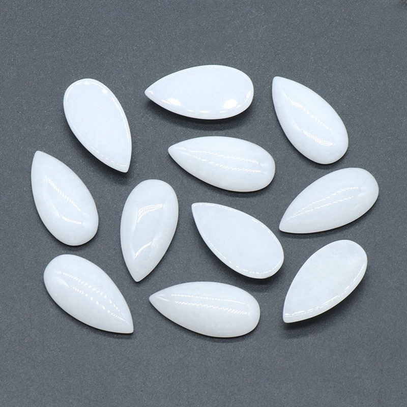 15X30MM Gemstone Teardrop Cabochon Water Drop Stone Flatback Beads for DIY Making Jewelry
