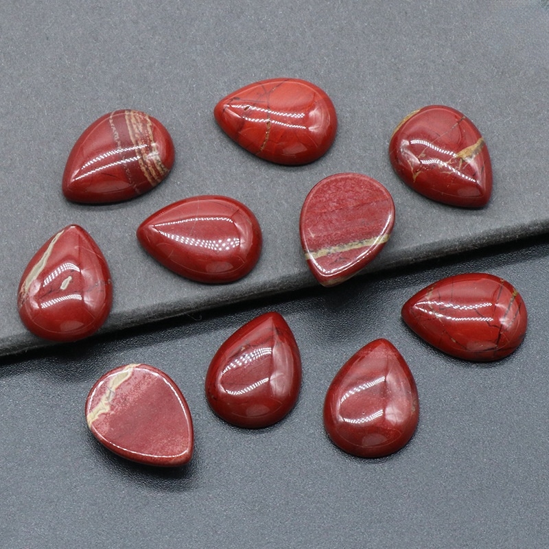 15X20mm Gemstone Teardrop Cabochon Water Drop Stone Flatback Beads for DIY Making Jewelry