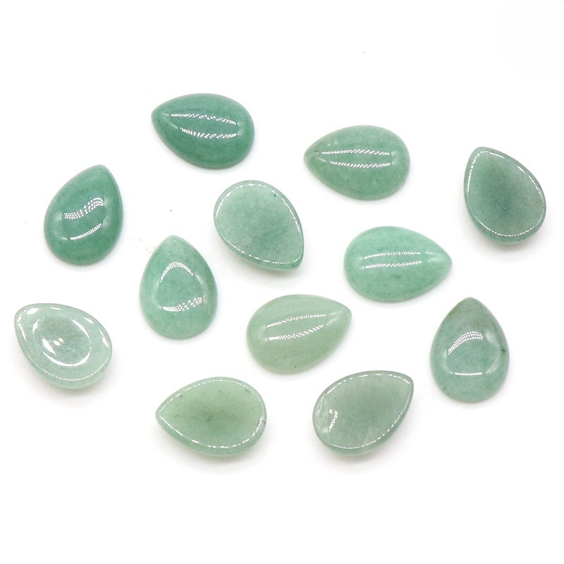 13x18mm Gemstone Teardrop Cabochon Water Drop Stone Flatback Beads for DIY Making Jewelry