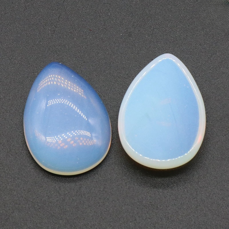 18X25MM Gemstone Teardrop Cabochon Water Drop Stone Flatback Beads for DIY Making Jewelry