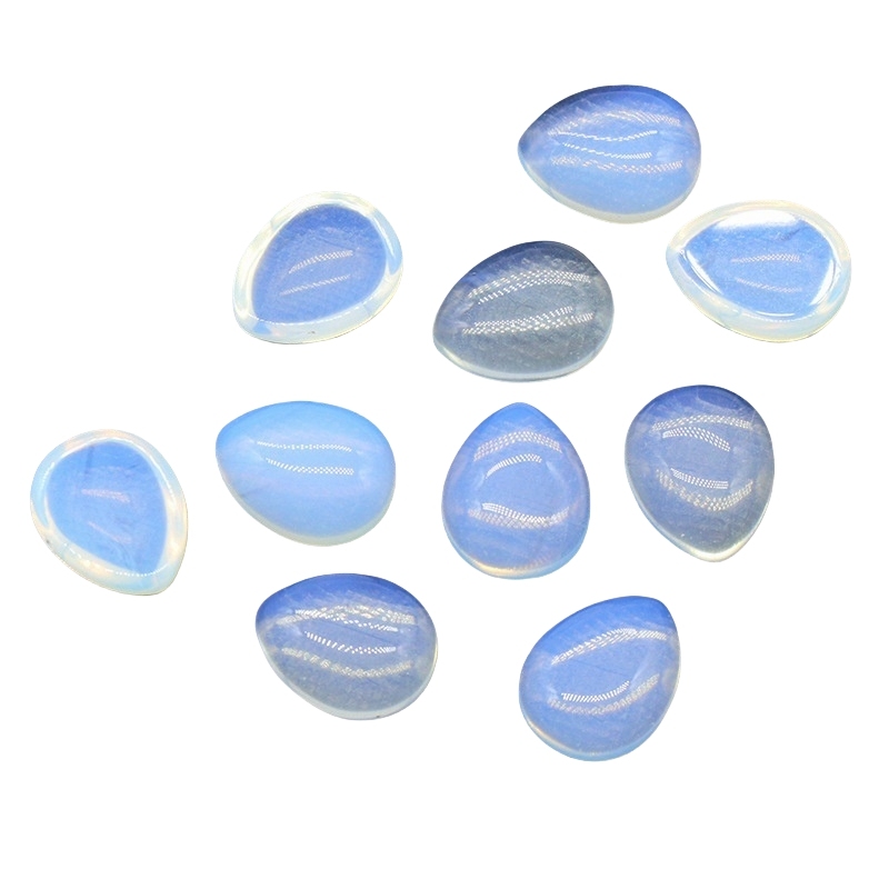 8x10mm Gemstone Teardrop Cabochon Water Drop Stone Flatback Beads for DIY Making Jewelry